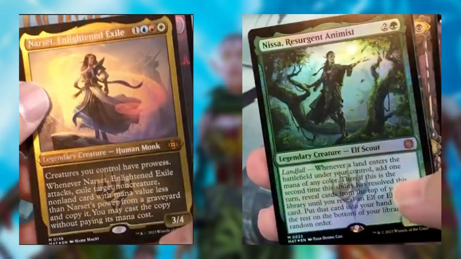 Nissa and Narset MTG Planeswalker cards