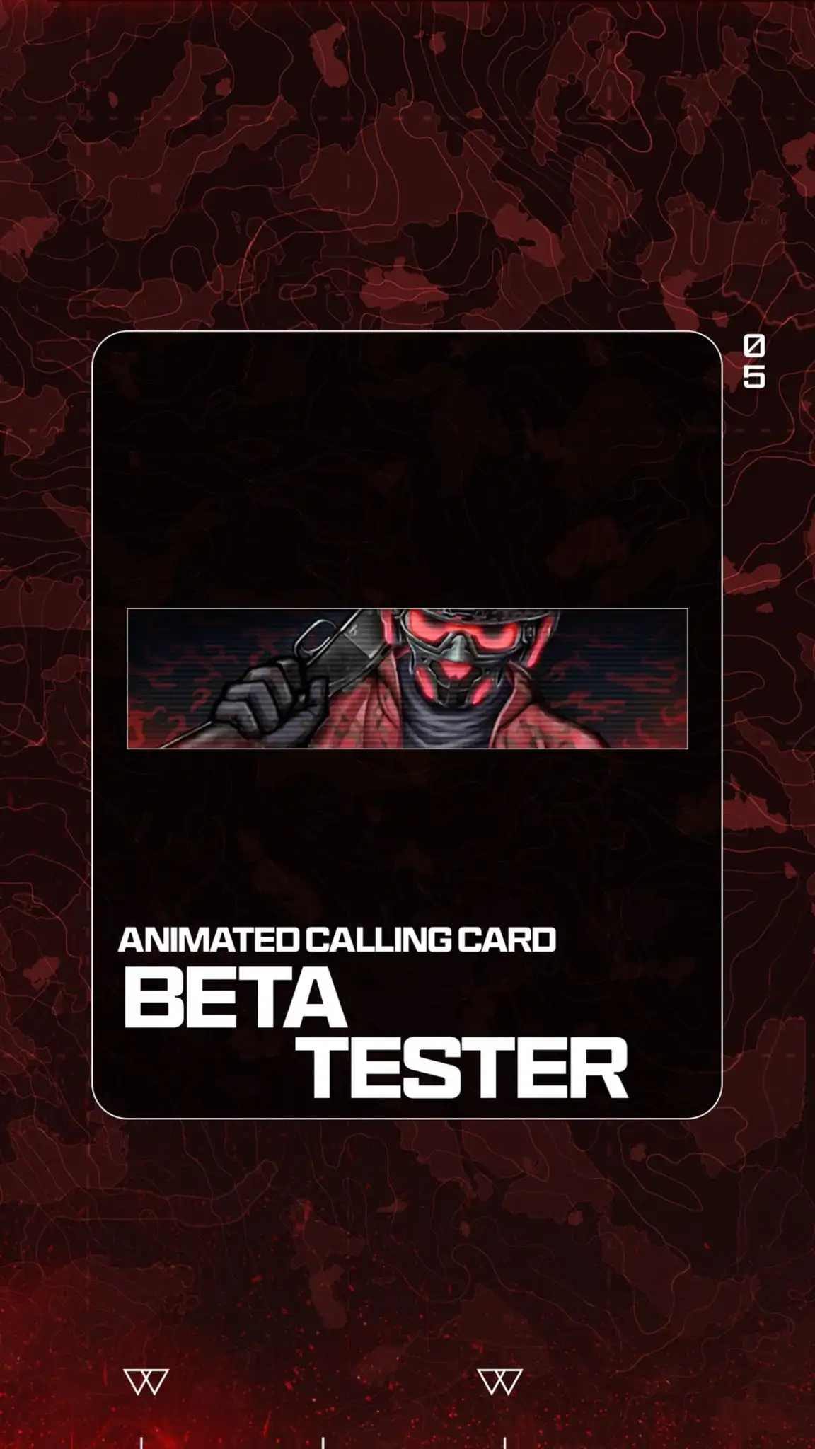 Beta calling card from MW3