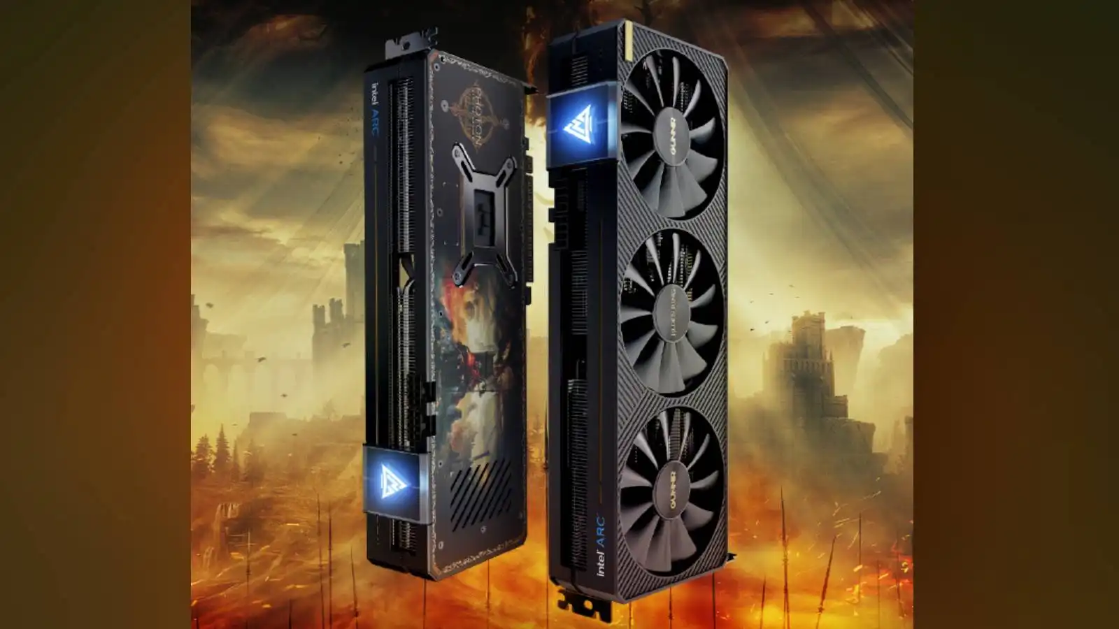 Image of the Gunnir official Elden Ring graphics card.