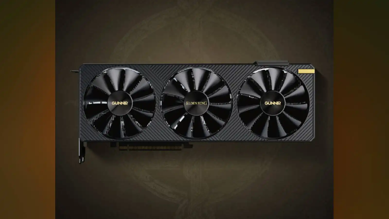 Image of the Gunnir official Elden Ring graphics card.