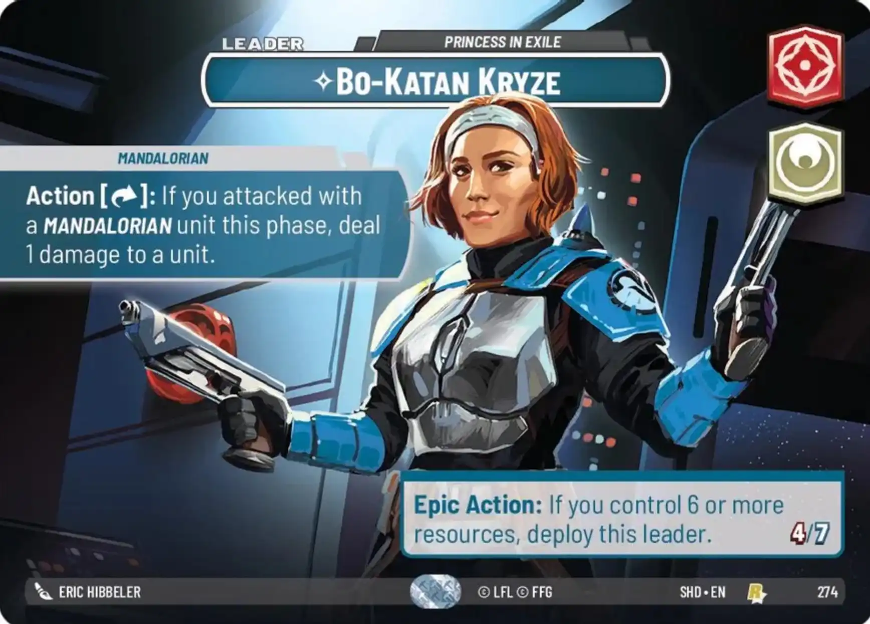 Bo-Katan Kreze Showcase card in Star Wars Unlimited