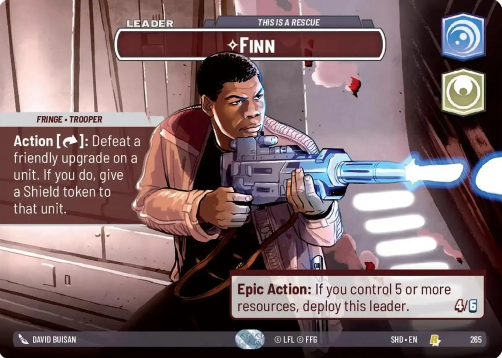 Finn Showcase card in Star Wars Unlimited