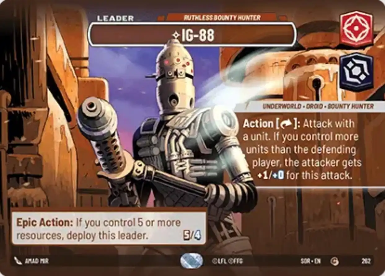 IG-88 Showcase card in Star Wars Unlimited