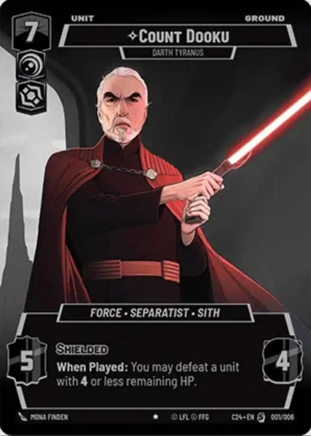 Count Dooku Convention Exclusive Star Wars Unlimited card