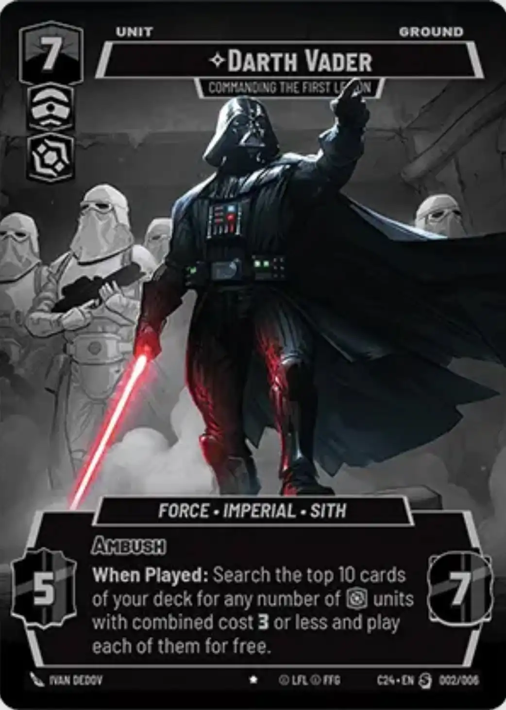 Darth Vader Convention Exclusive Star Wars Unlimited card