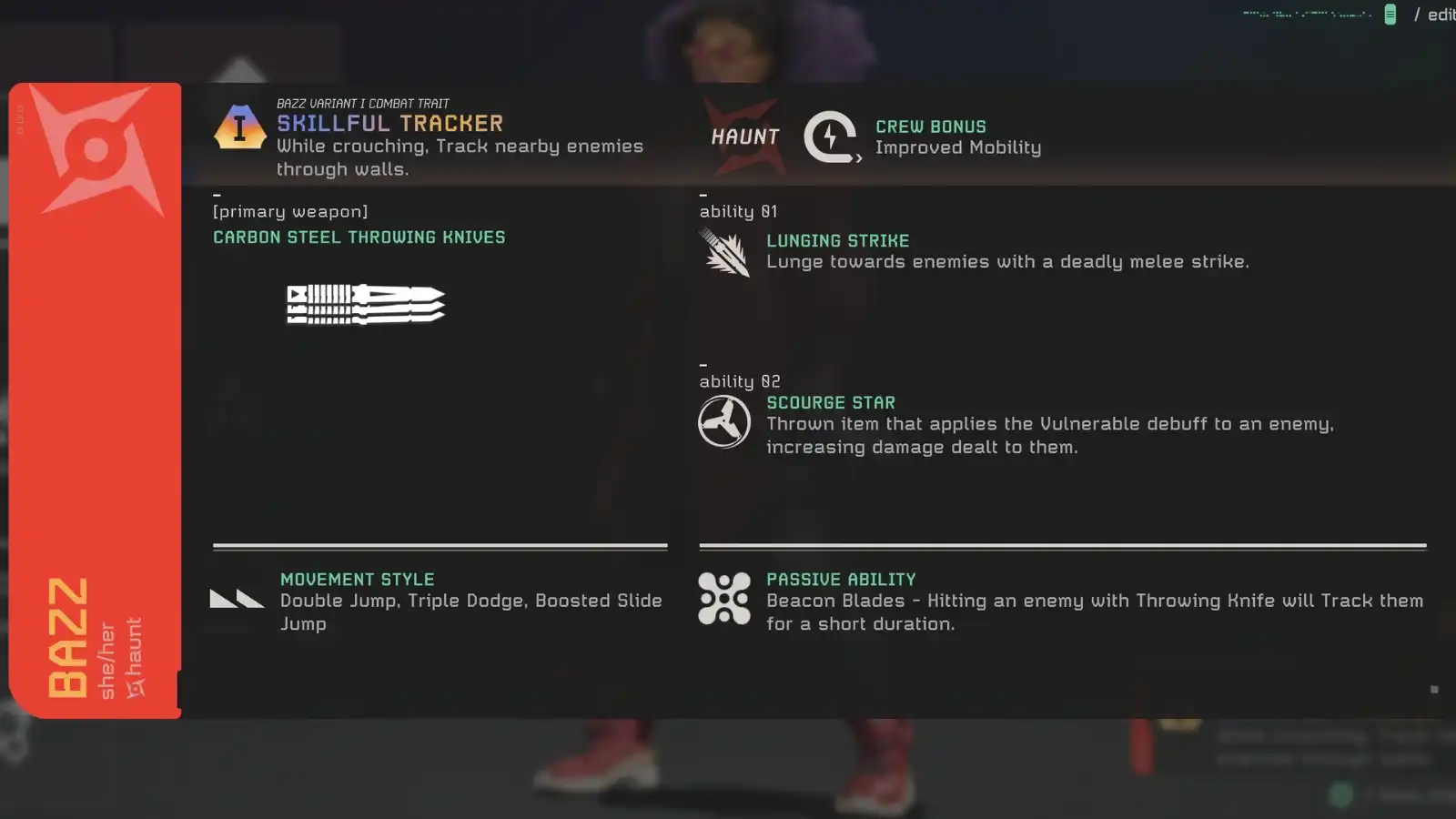 Bazz abilities in Concord