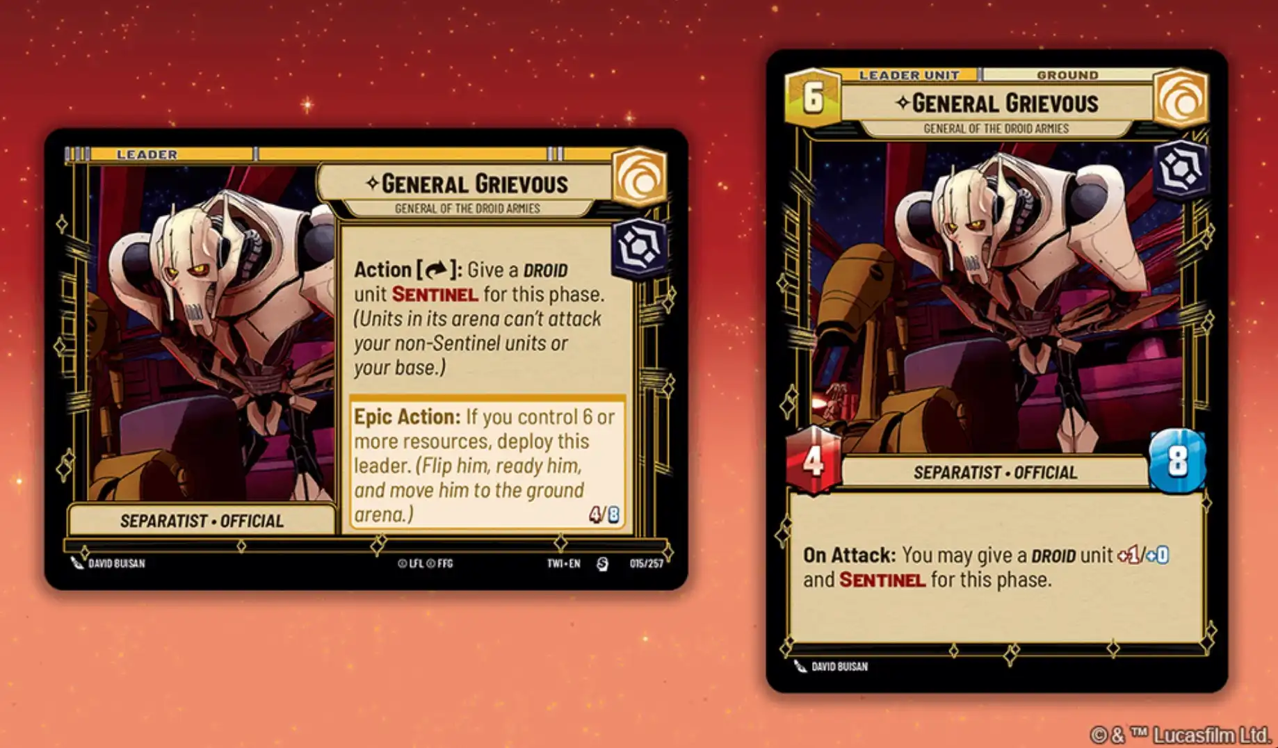 General Grievous Leader in Star Wars Unlimited