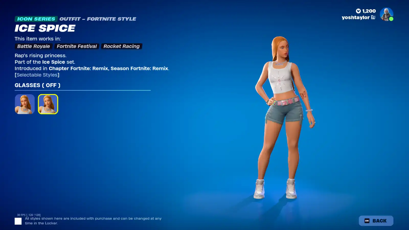 Fortnite Ice Spice skin.