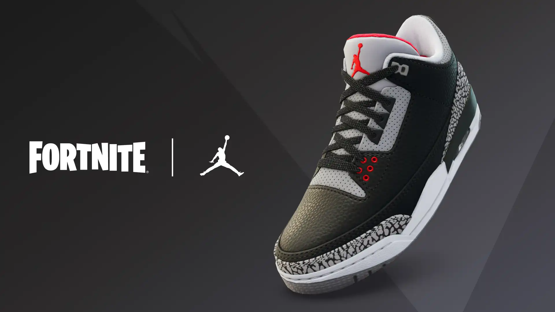 Air Jordan 3 Black Cement-Gray in Fortnite