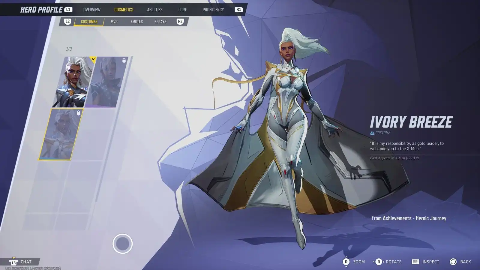 Ivory Breeze Storm skin in Marvel Rivals