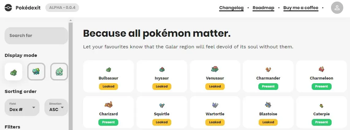 Pokedexit Website