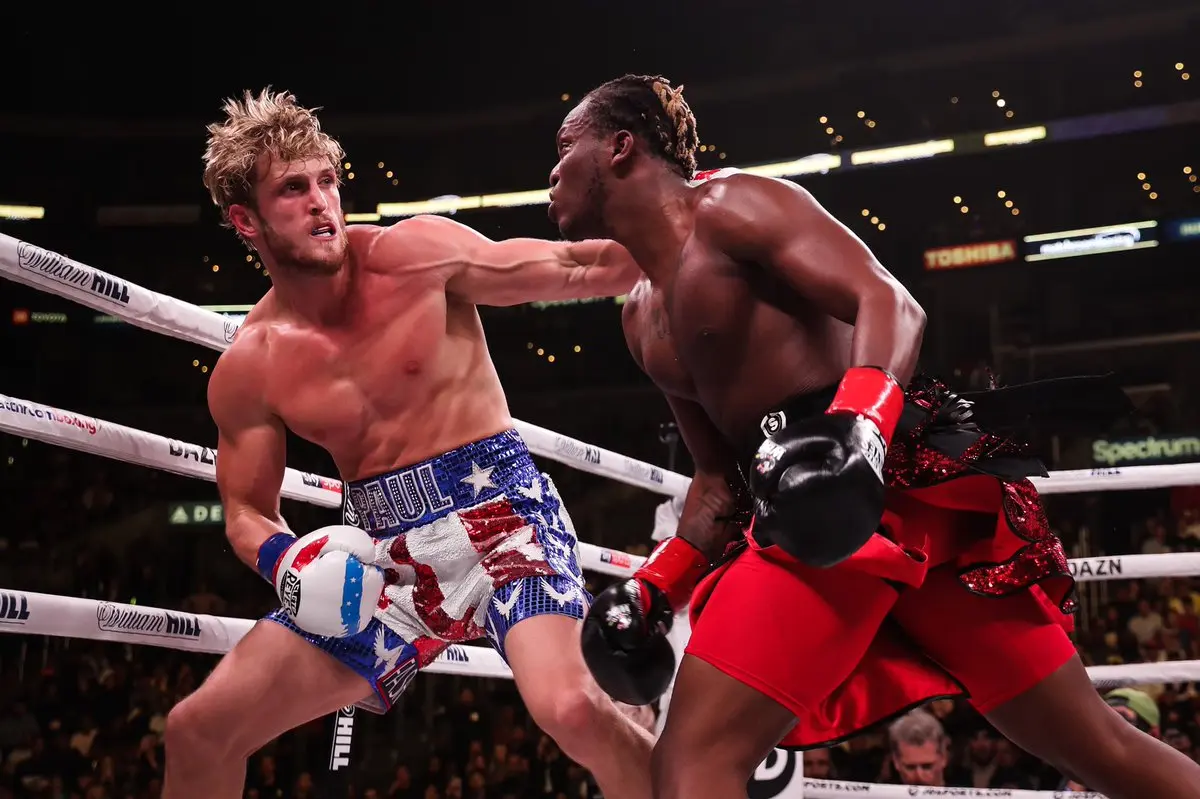 KSI fighting Logan Paul.