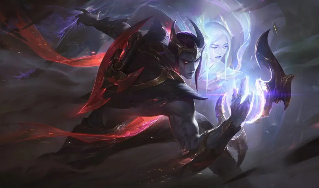 Aphelios Nightbringer skin splash