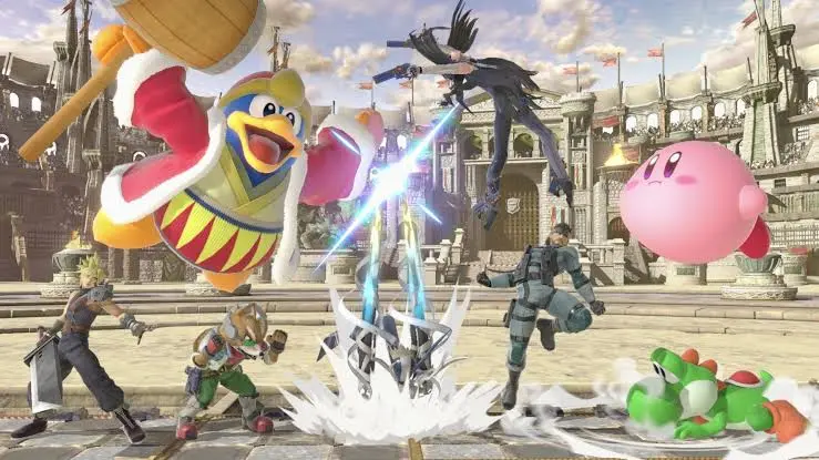 Smash Ultimate characters fighting