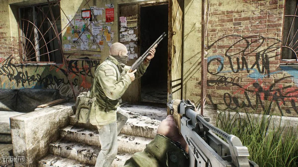 Image of characters fighting in Escape from Tarkov.