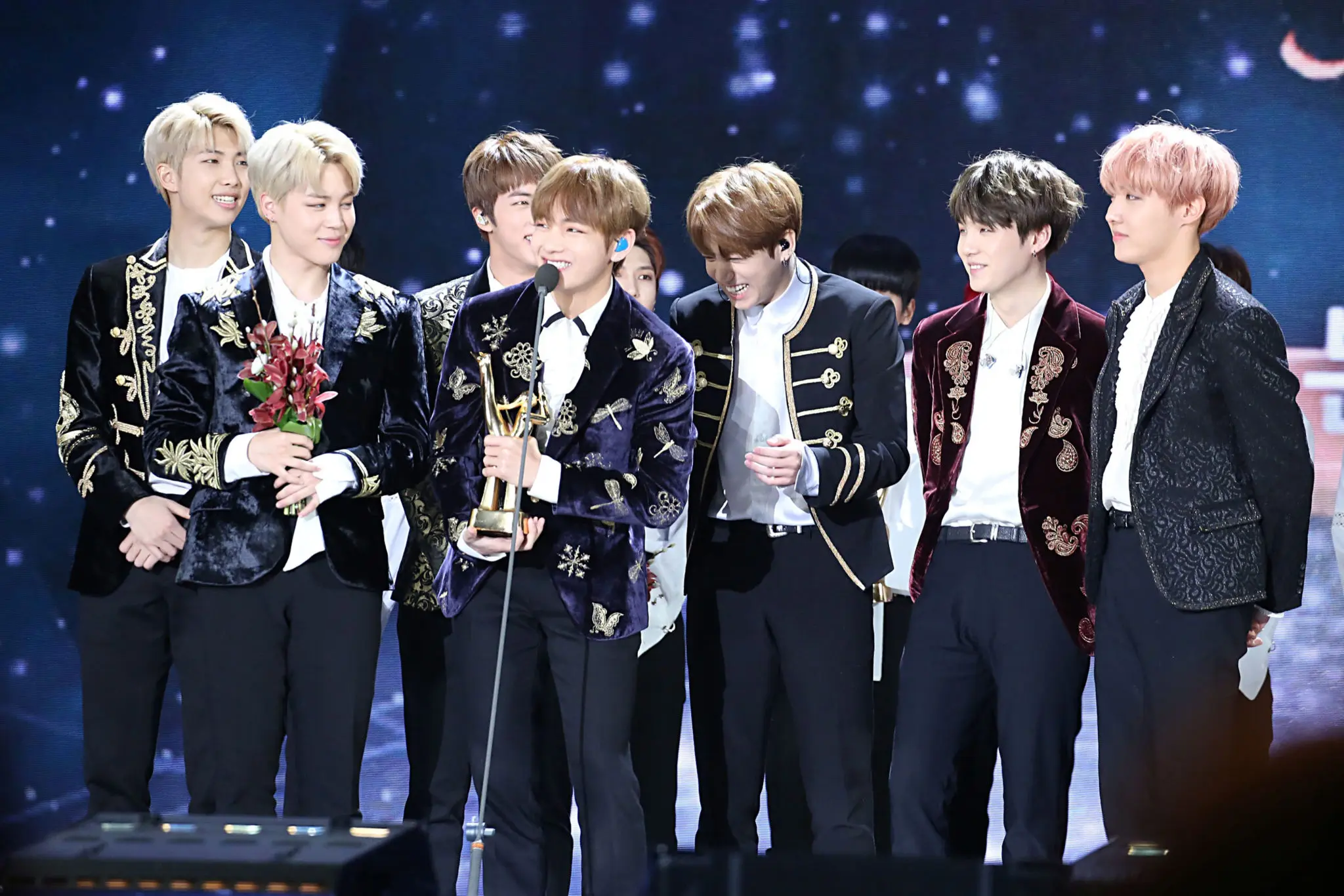 BTS at the 31st Golden Disk Awards.