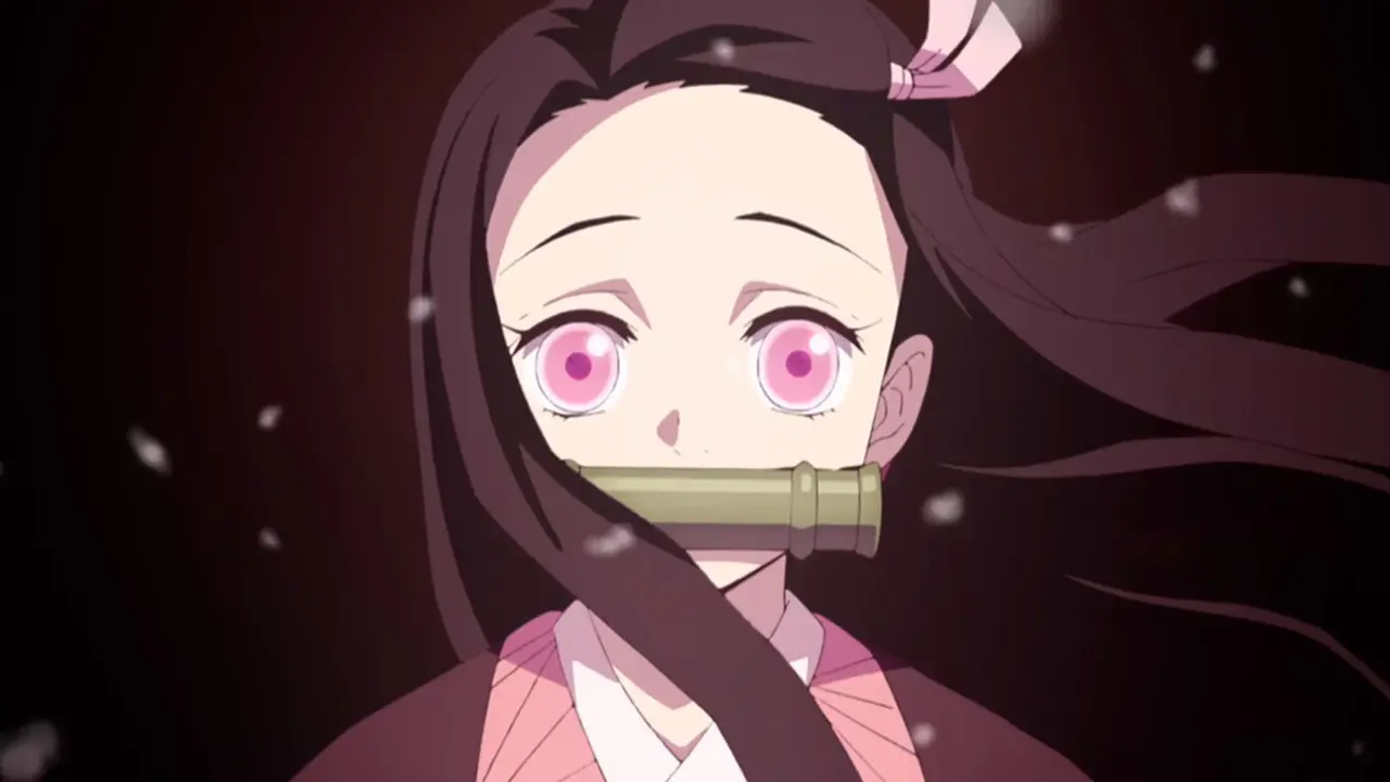 Nezuko Kamado appearing in the Demon Slayer anime. 