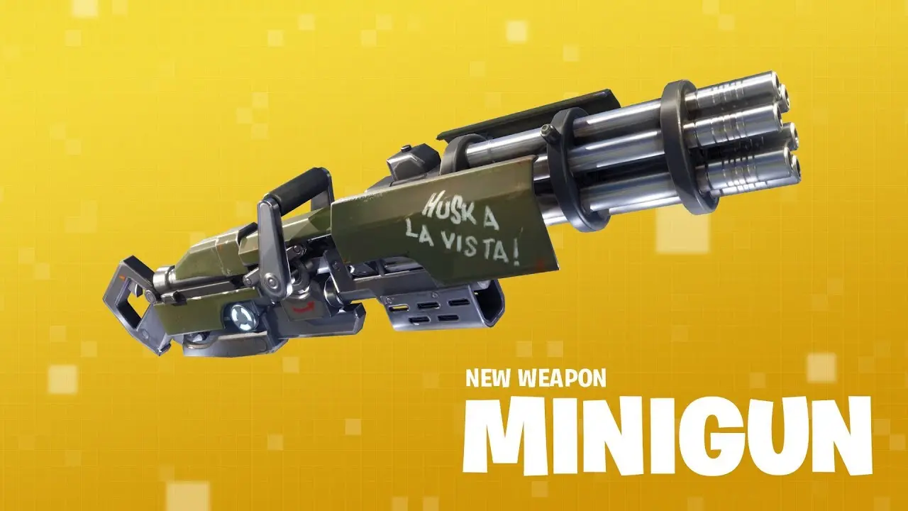 gold minigun in fortnite