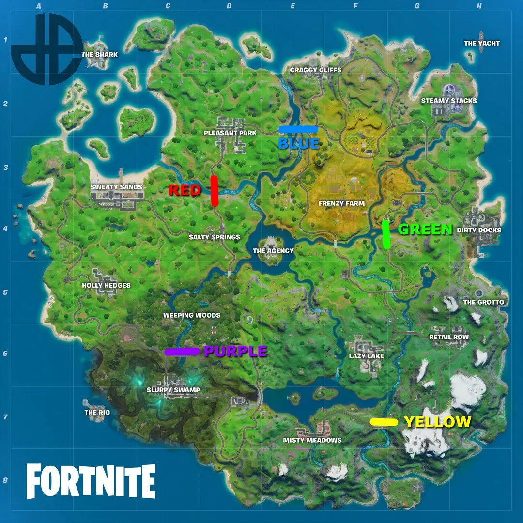 Map of Fortnite