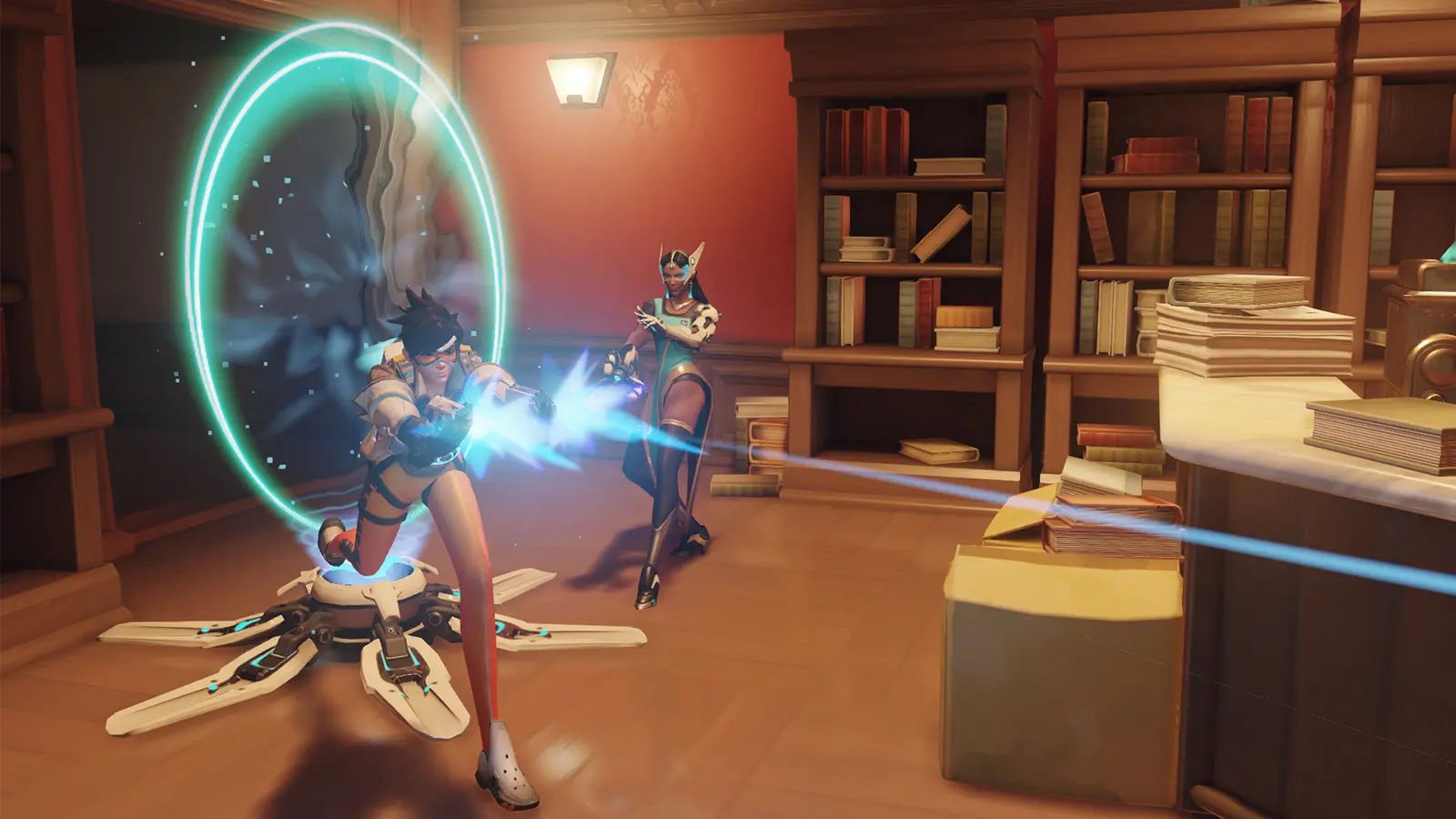 Symmetra uses Teleporter