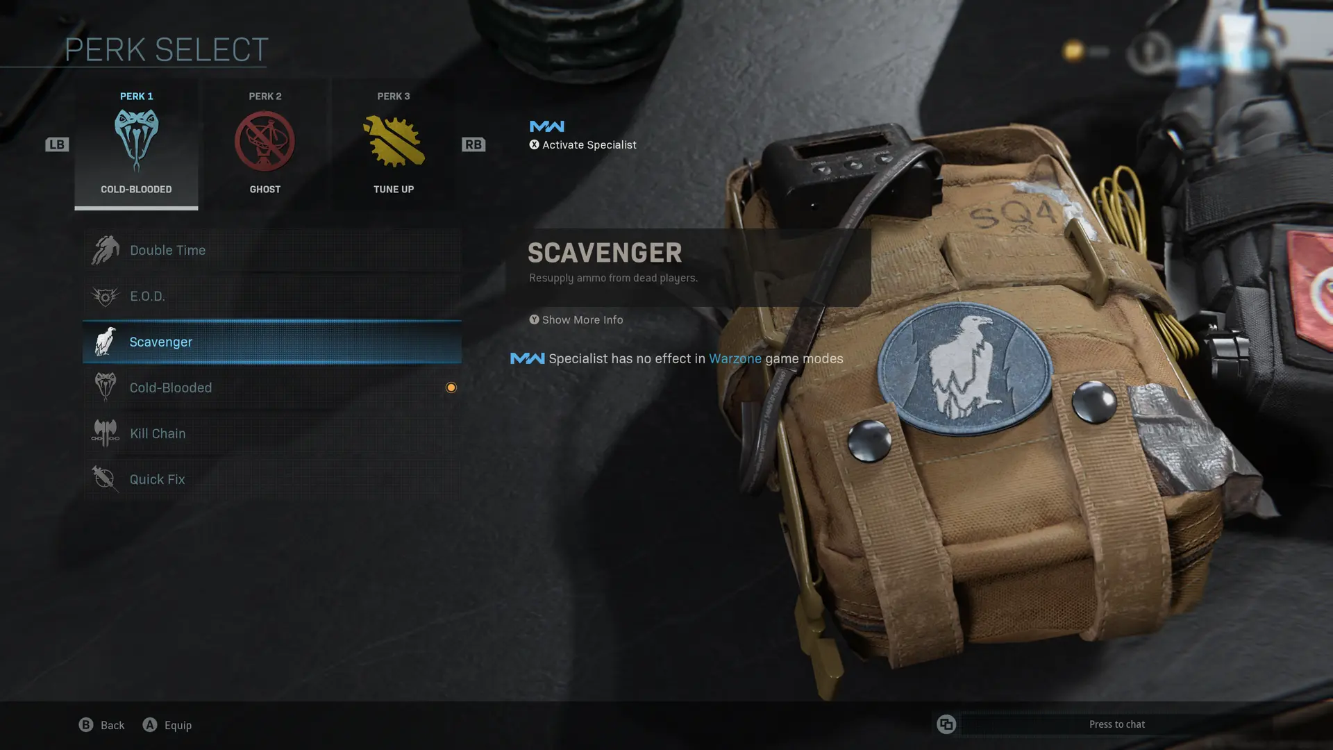 Scavenger perk in Warzone.