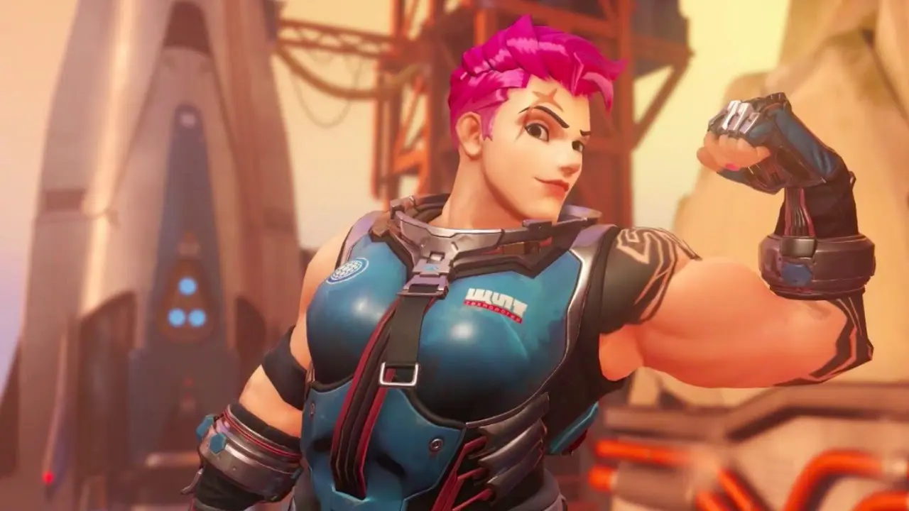 zarya flexing