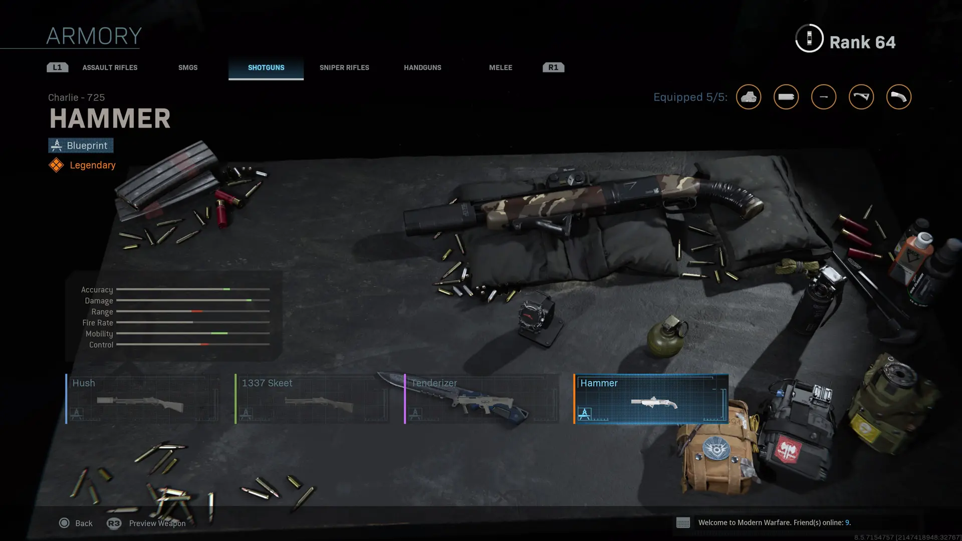 Hammer blueprint in Modern Warfare.