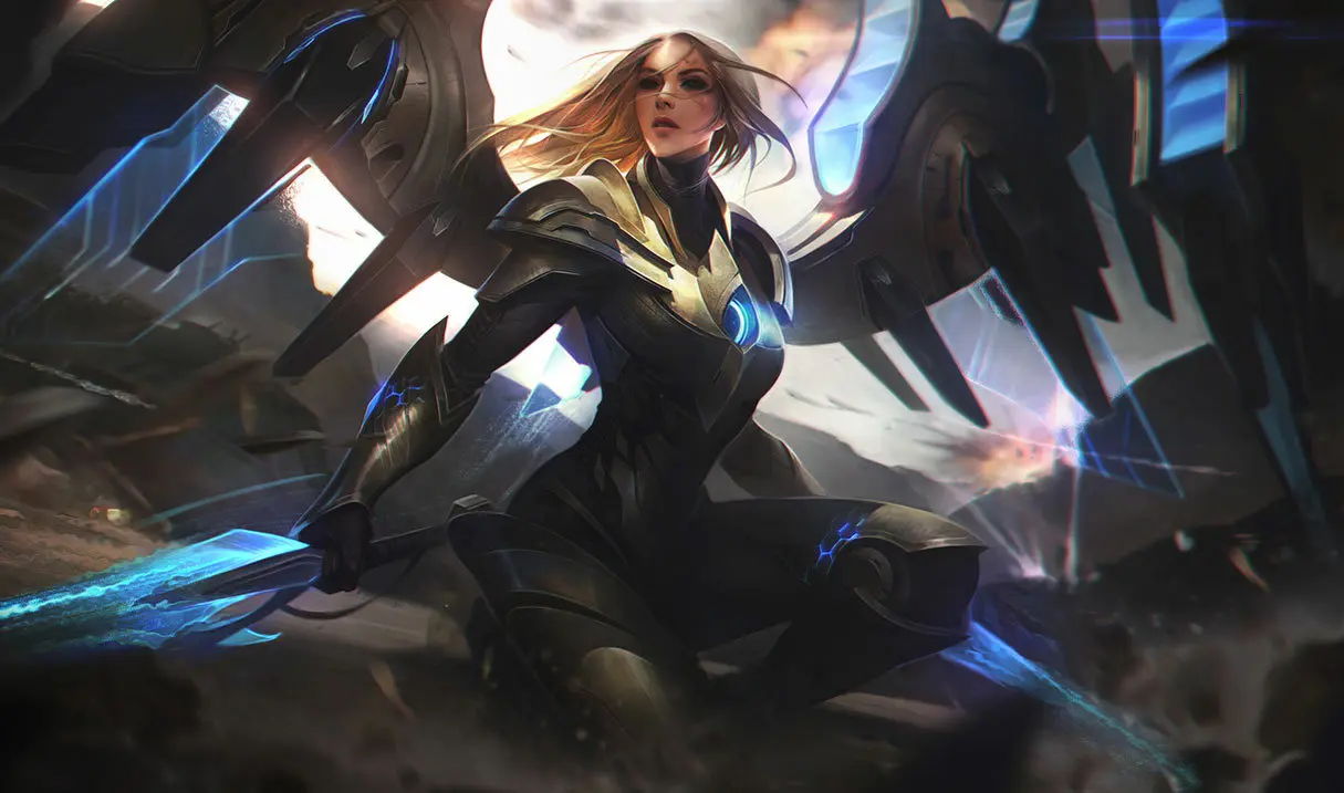 Aether Wing Kayle splash art for League of Legends