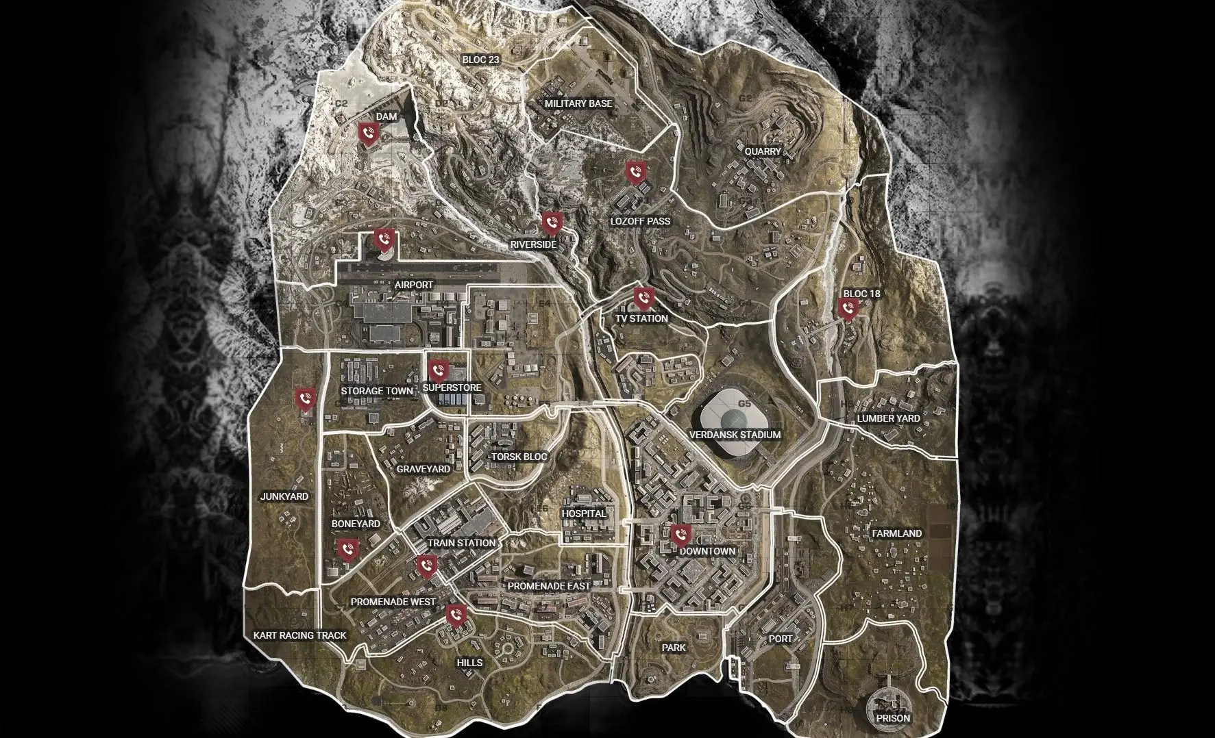 Warzone phone locations.