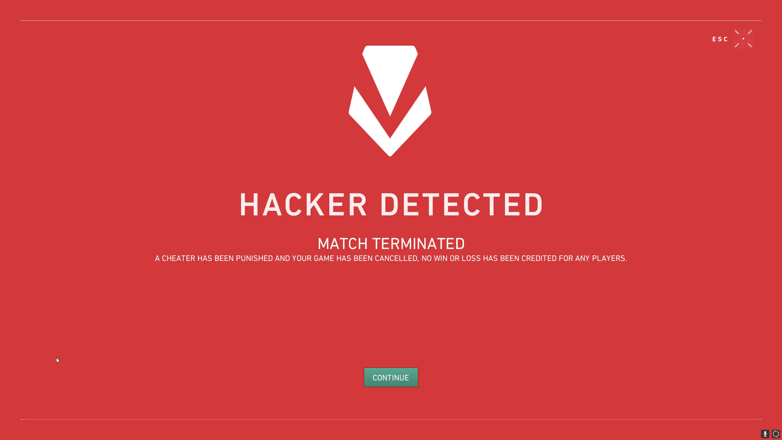 Valorant match cancelled due to cheaters