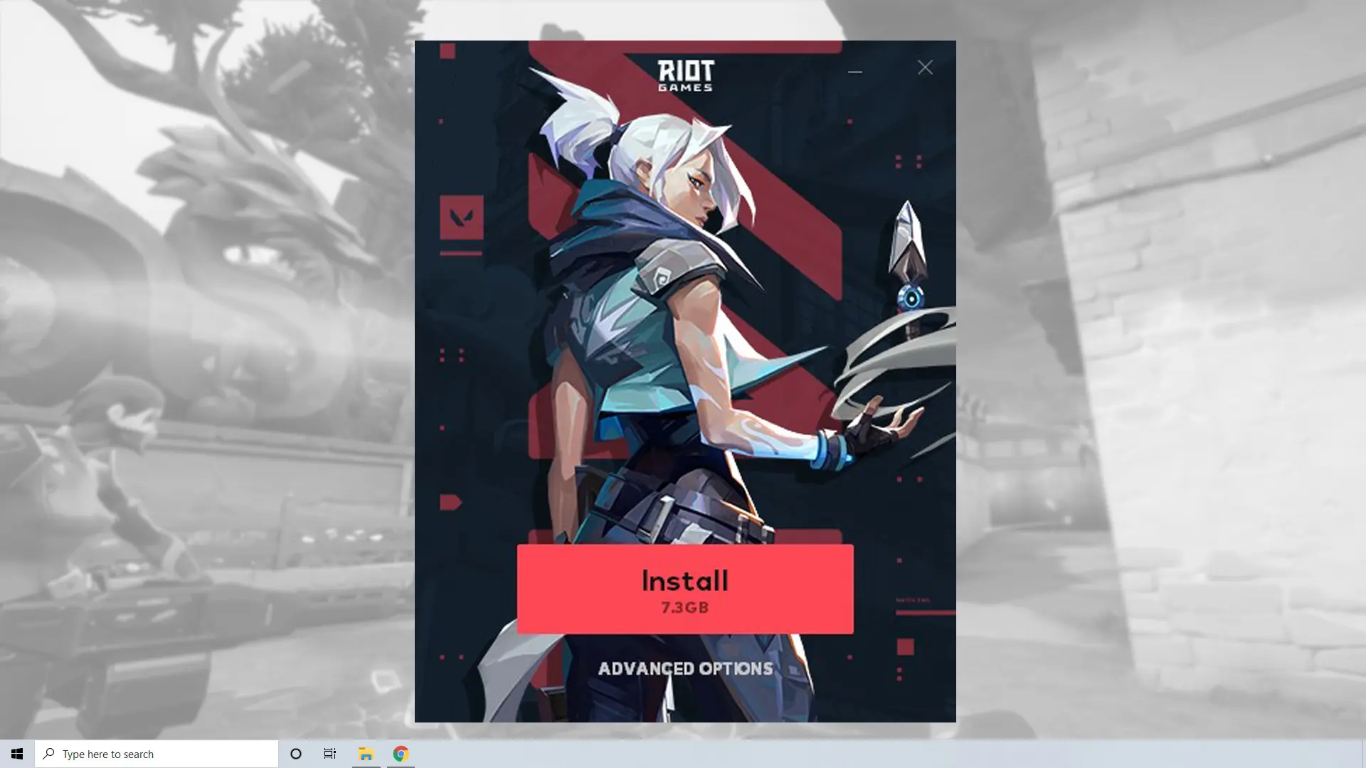 Installing Valorant to desktop.