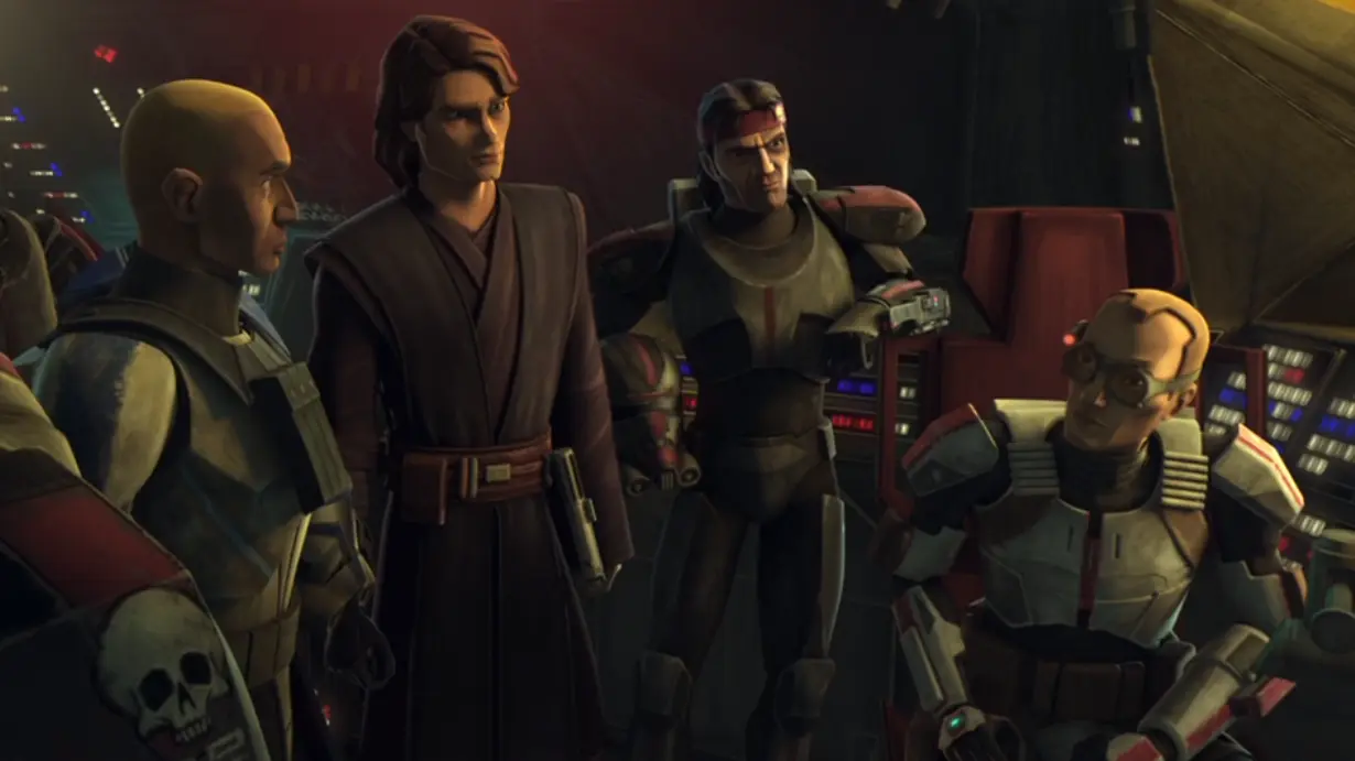 Anakin Skywalker talks to The Bad Batch in the Clone Wars