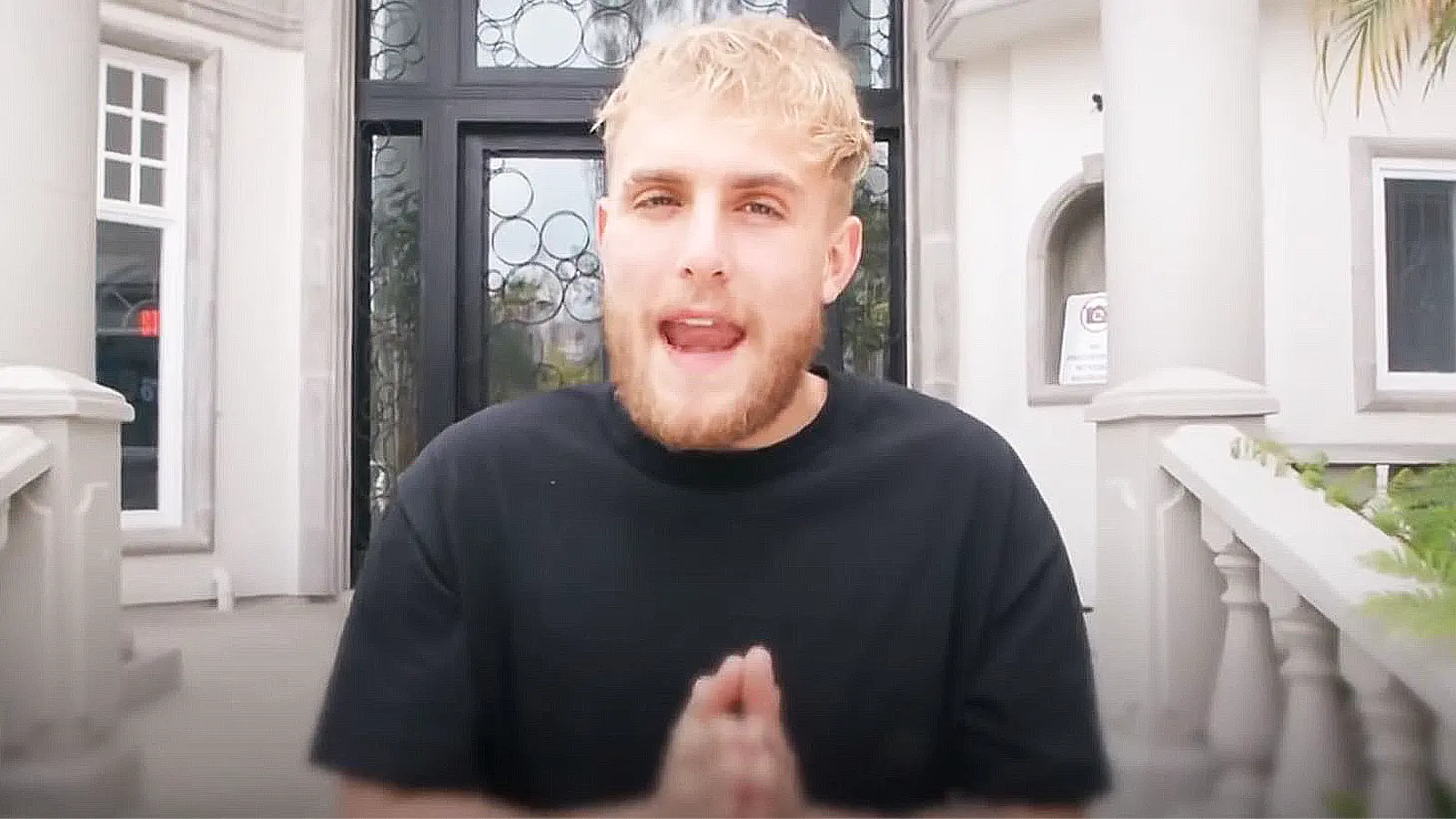 Jake Paul speaks to the camera.