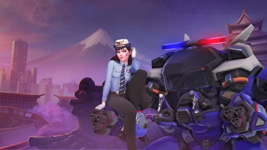 Officer D.Va skin in Overwatch