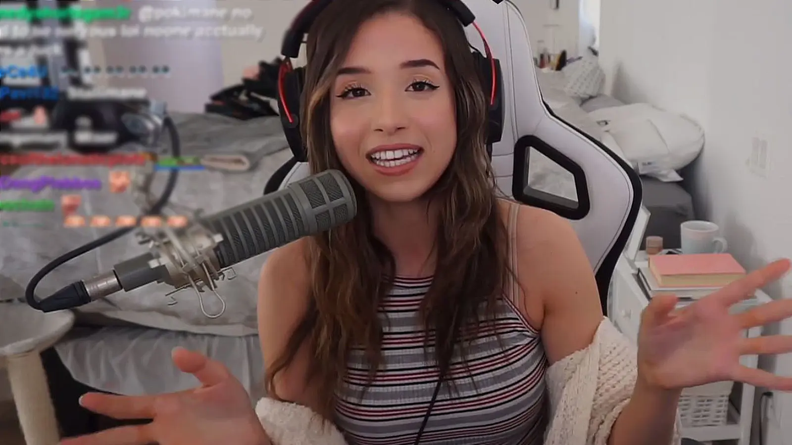 Pokimane talks to her viewers.