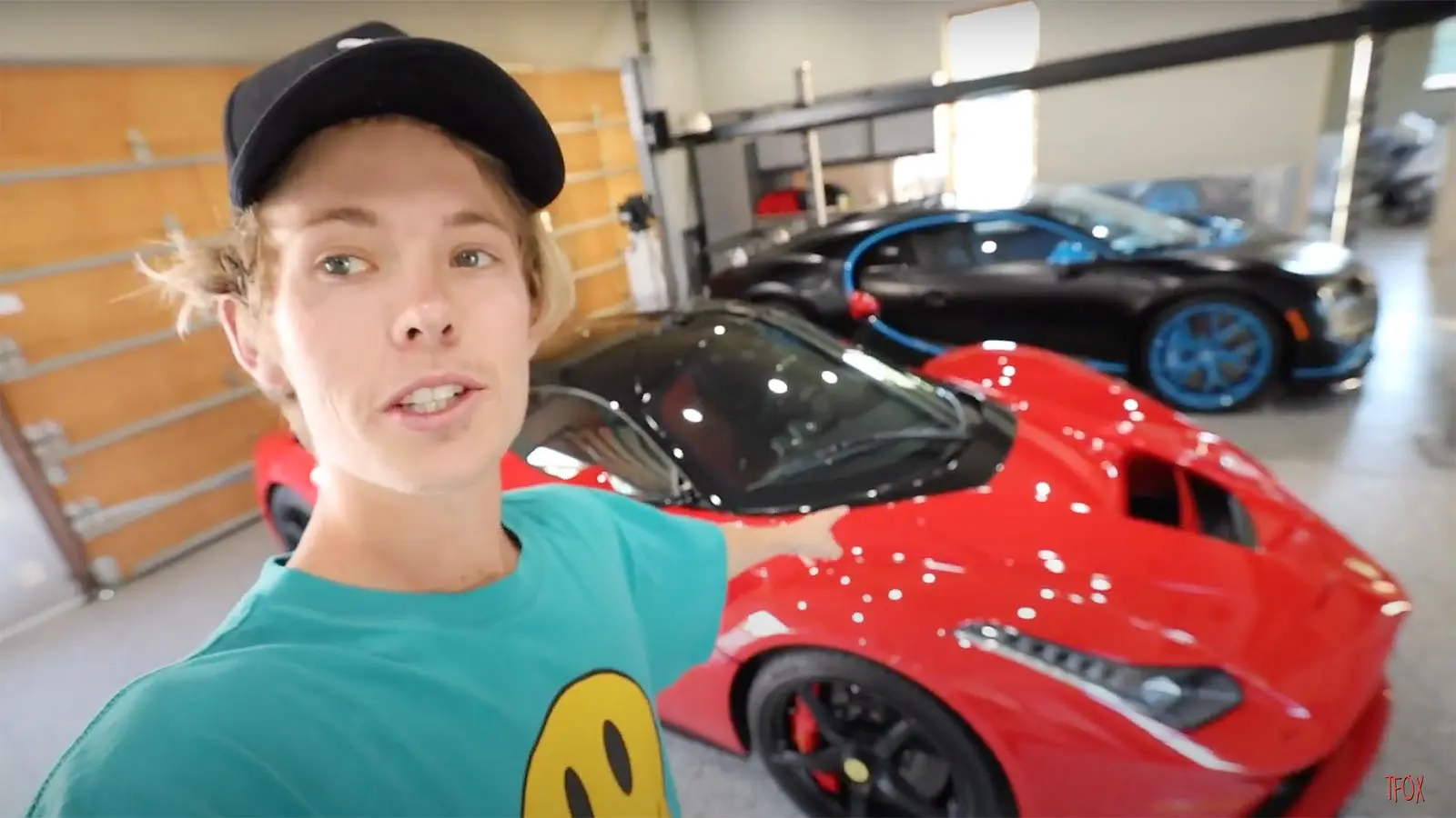 YouTuber Tanner Fox with LaFerrari