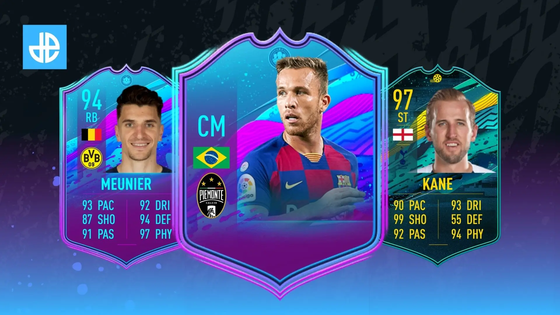 Arthur Juventus card Harry Kane moments and Meunier transfer Dortmund