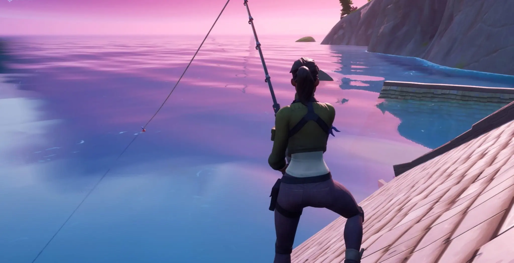 Fortnite character fishing