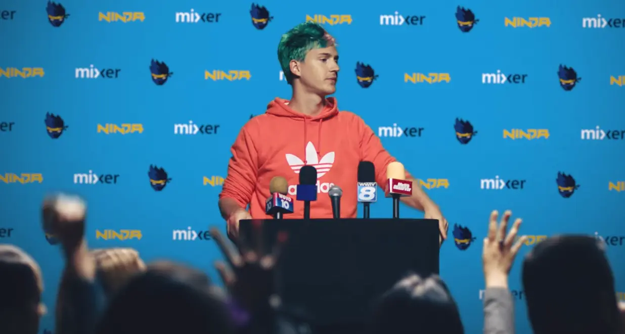 Ninja during Mixer announcement.