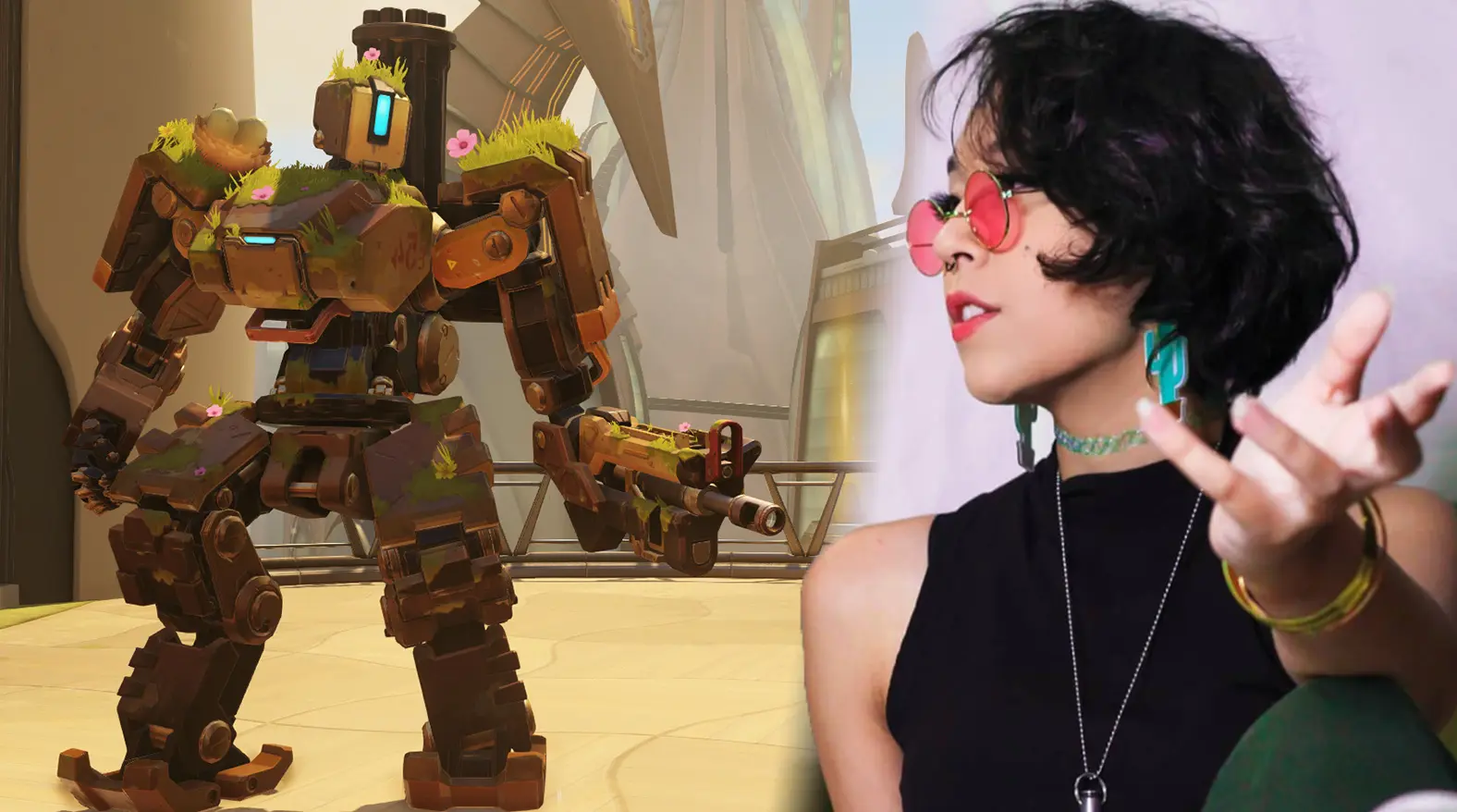 Overwatch Bastion gameplayer / cosplayer