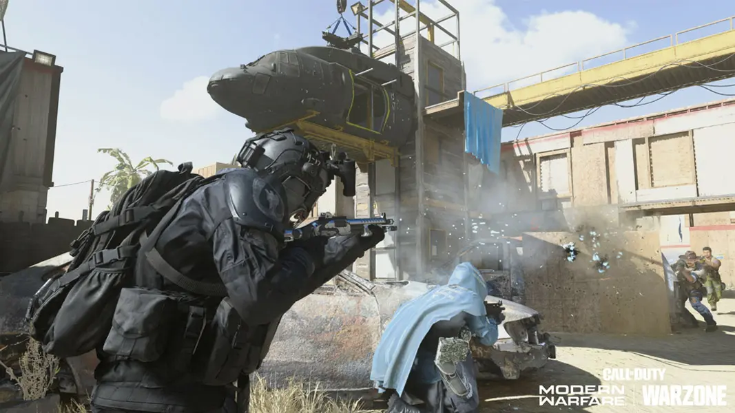 Modern Warfare character fighting in Shoot House