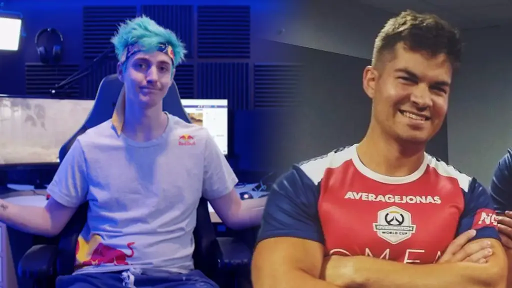 Ninja next to AverageJonas