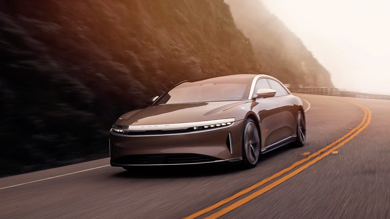 Lucid Air on Highway