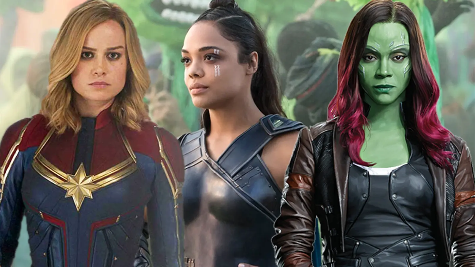 Captain Marvel, Valkyrie and Gamora in Avengers