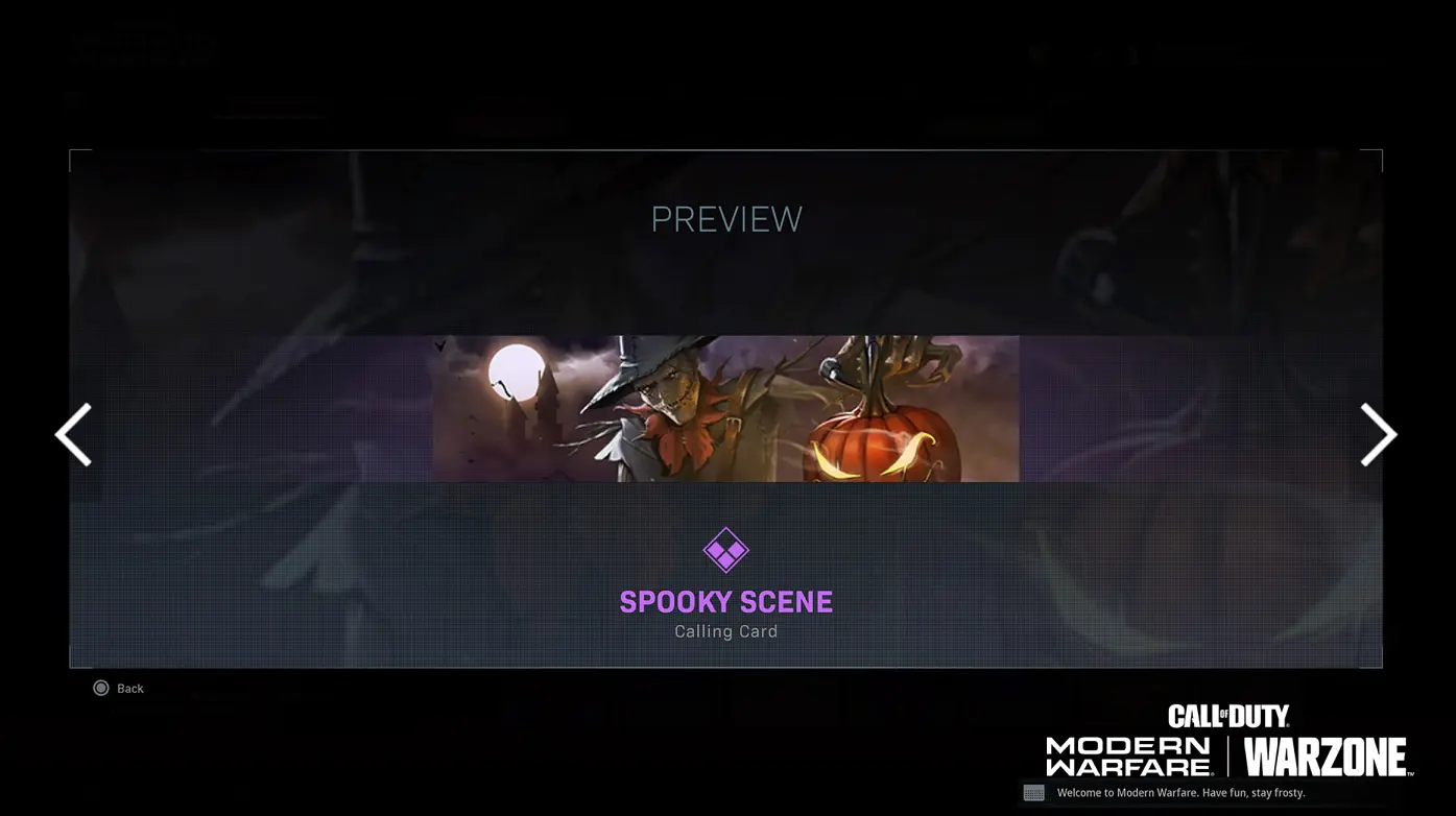 Warzone Trick or Treat reward