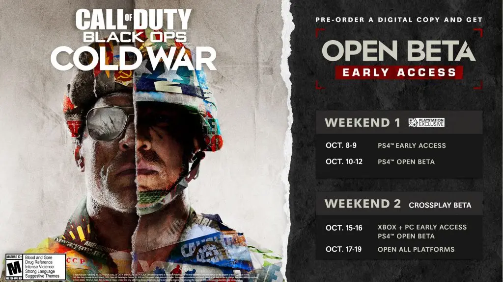 Black Ops Cold War Beta dates