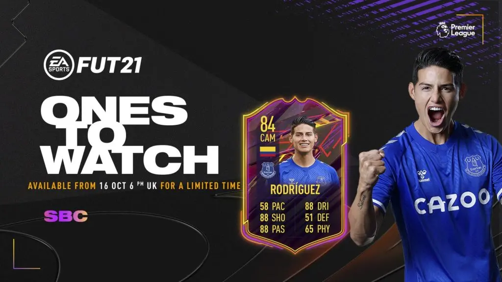 FIFA 21 James Rodriguez Ones to Watch SBC