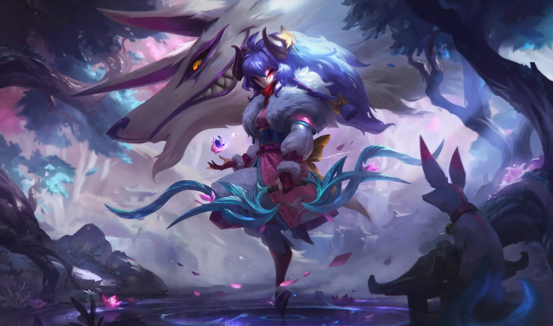 Kindred splash art from league of legends