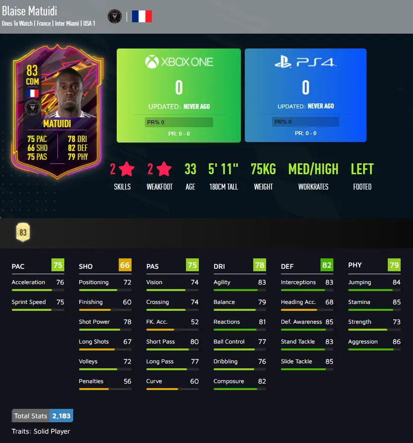 Matuidi OTW SBC FIFA 21