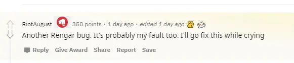 Riot dev responds to reddit comment